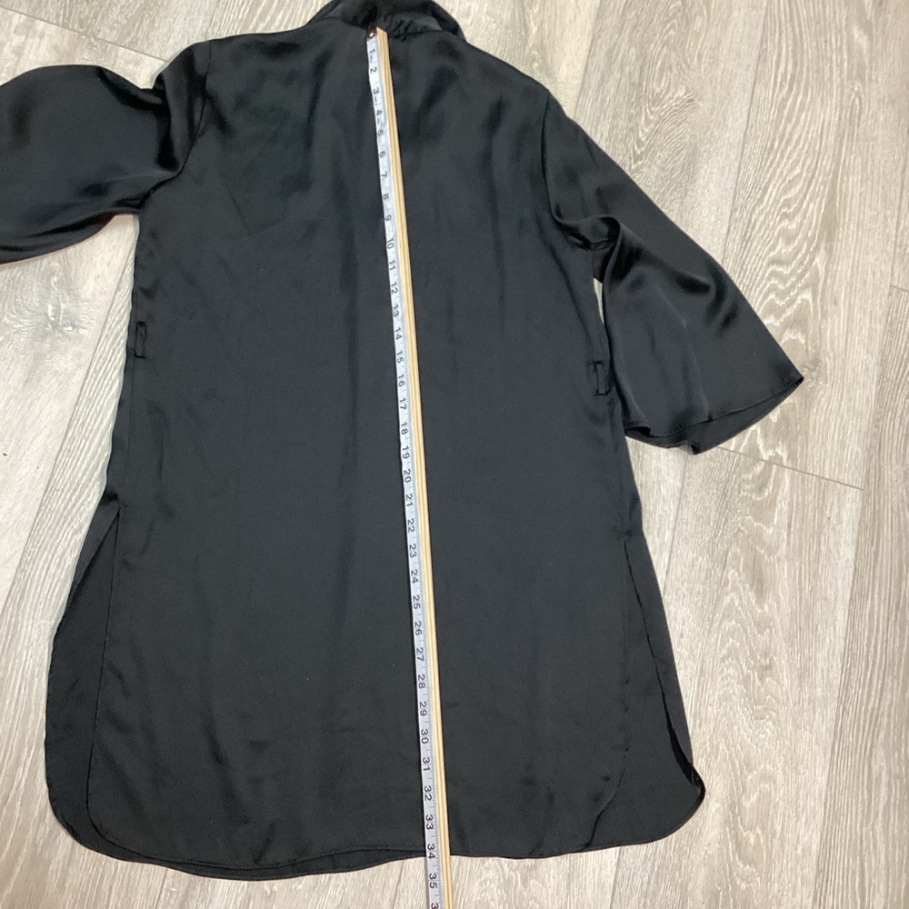 Zara Classic Satin Efect Basic Shirt Femenine Bla… - image 8